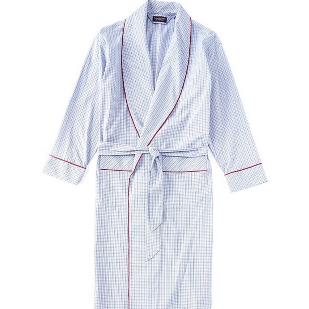 Roundtree & Yorke Striped Woven Robe